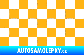 Samolepka Šachovnice 002 světle oranžová
