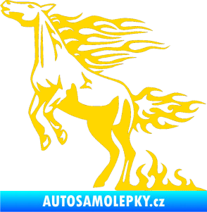 Samolepka Animal flames 001 levá kůň jasně žlutá