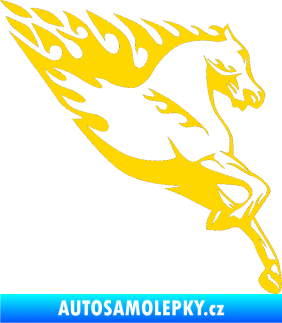 Samolepka Animal flames 002 pravá kůň jasně žlutá