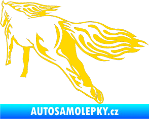 Samolepka Animal flames 009 levá kůň jasně žlutá