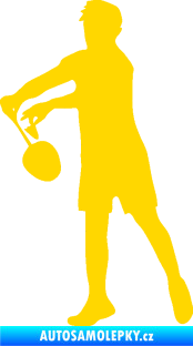 Samolepka Badminton 002 levá jasně žlutá