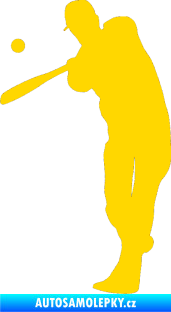 Samolepka Baseball 012 levá jasně žlutá