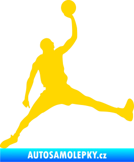 Samolepka Basketbal 016 pravá jasně žlutá