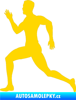 Samolepka Běžec 003 levá jasně žlutá