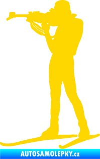 Samolepka Biatlon 003 levá jasně žlutá