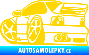Samolepka BMW e46 karikatura levá jasně žlutá