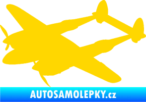 Samolepka Bombardovací letoun Lockheed  P38 lighting levá jasně žlutá