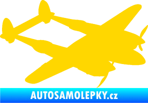 Samolepka Bombardovací letoun Lockheed  P38 lighting pravá jasně žlutá