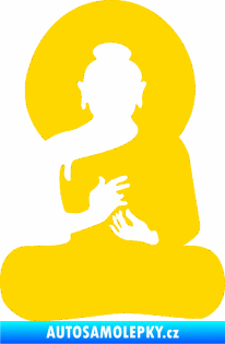 Samolepka Budha 001 silueta jasně žlutá