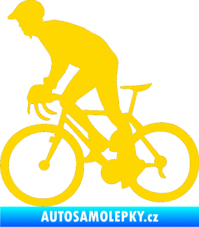 Samolepka Cyklista 003 levá jasně žlutá