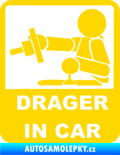 Samolepka Drager in car 004 jasně žlutá