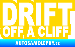 Samolepka Drift off a cliff jasně žlutá