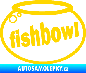 Samolepka Fishbowl akvárium jasně žlutá