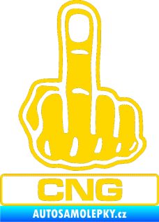 Samolepka Fuck off CNG jasně žlutá