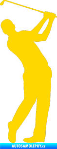Samolepka Golfista 002 pravá jasně žlutá