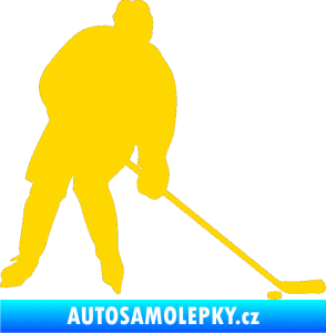 Samolepka Hokejista 005 pravá jasně žlutá