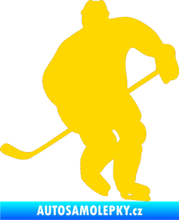 Samolepka Hokejista 007 levá jasně žlutá