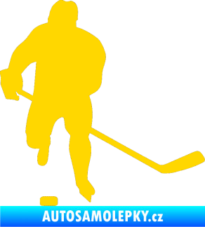 Samolepka Hokejista 008 pravá jasně žlutá