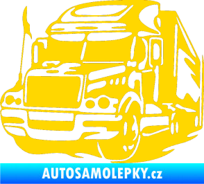Samolepka Kamion 002 levá nákladní auto jasně žlutá