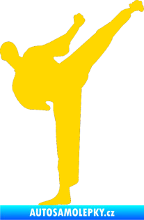 Samolepka Karate 001 pravá jasně žlutá