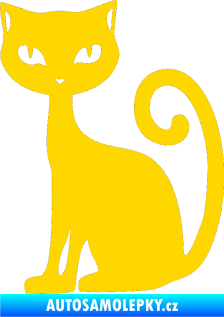 Samolepka Kočka 009 levá jasně žlutá