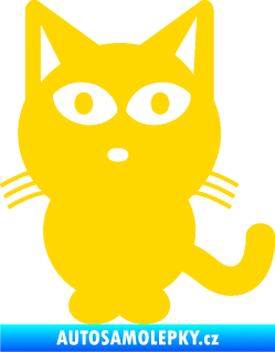 Samolepka Kočka 034 levá jasně žlutá