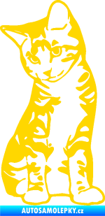 Samolepka Koťátko 006 levá jasně žlutá