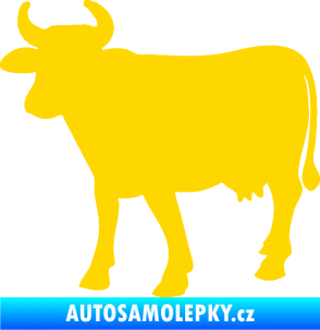 Samolepka Kráva 002 levá jasně žlutá