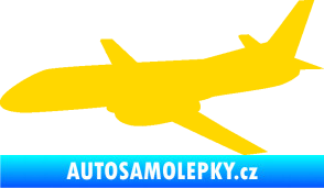 Samolepka Letadlo 004 levá jasně žlutá