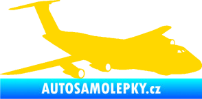 Samolepka Letadlo 008 pravá jasně žlutá