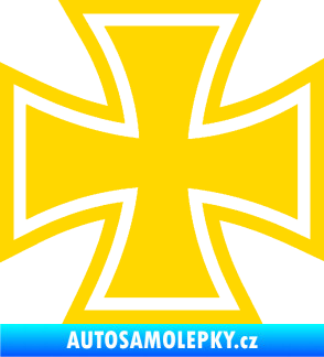 Samolepka Maltézský kříž 001 jasně žlutá
