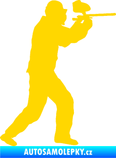 Samolepka Paintball 005 pravá jasně žlutá