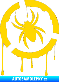 Samolepka Pavouk 001  levá jasně žlutá