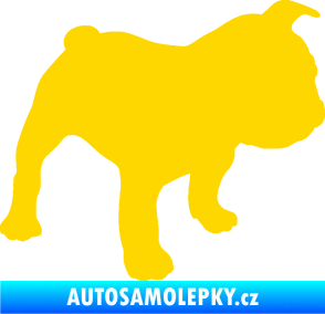Samolepka Pes 108 pravá Francouzský buldoček jasně žlutá