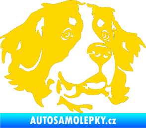 Samolepka Pes 131 pravá bernský salašnický pes jasně žlutá