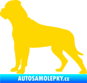 Samolepka Pes 150 levá bullmastif jasně žlutá