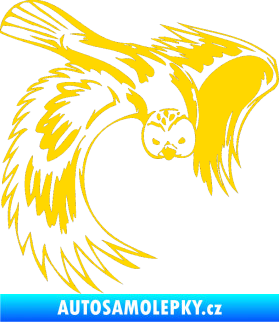 Samolepka Predators 085 pravá sova jasně žlutá