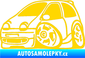 Samolepka Renault Twingo karikatura levá jasně žlutá