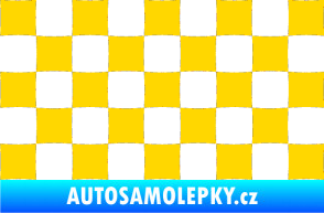 Samolepka Šachovnice 002 jasně žlutá