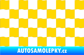 Samolepka Šachovnice 003 jasně žlutá