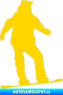 Samolepka Snowboard 008 levá jasně žlutá