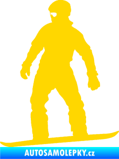 Samolepka Snowboard 024 levá jasně žlutá