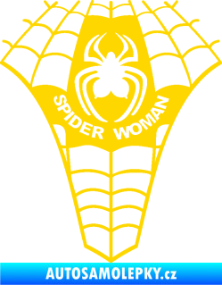 Samolepka Spider woman pavoučí žena jasně žlutá