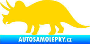 Samolepka Triceratops 001 levá jasně žlutá