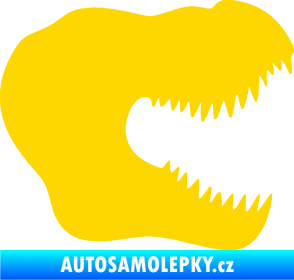 Samolepka Tyrannosaurus Rex lebka 001 pravá jasně žlutá