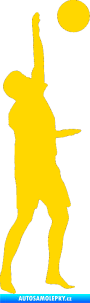 Samolepka Voleybal 002 pravá jasně žlutá