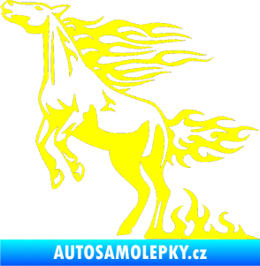 Samolepka Animal flames 001 levá kůň žlutá citron