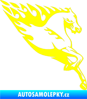 Samolepka Animal flames 002 pravá kůň žlutá citron