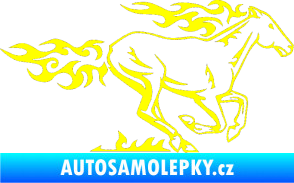 Samolepka Animal flames 004 pravá kůň žlutá citron