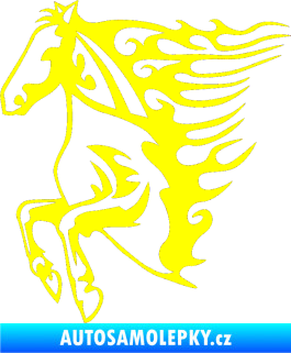 Samolepka Animal flames 005 levá kůň žlutá citron
